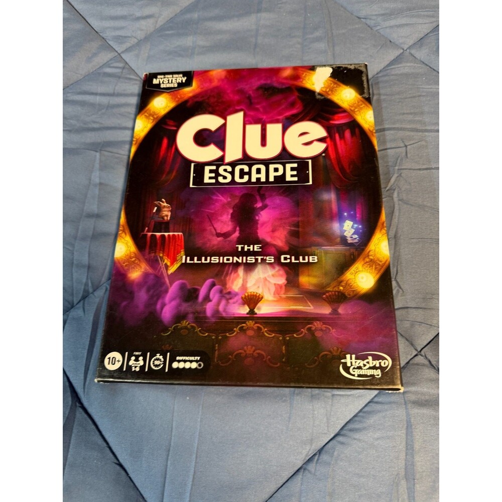 Clue Escape The Illusionist's Club Hasbro Mystery Board Game 2023 Complete
